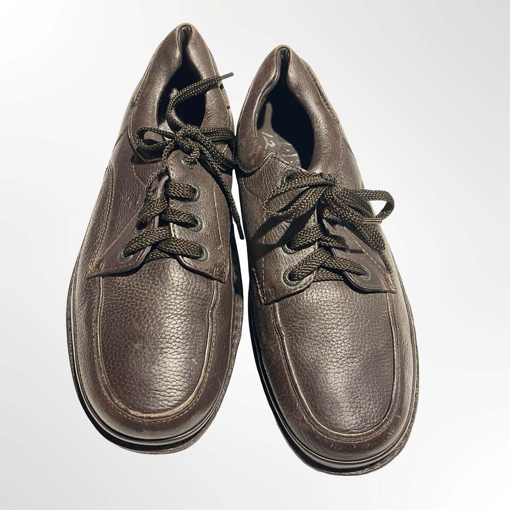 Propét Men's Brown Leather Comfort Casual Walking Shoes - Picture 2 of 8